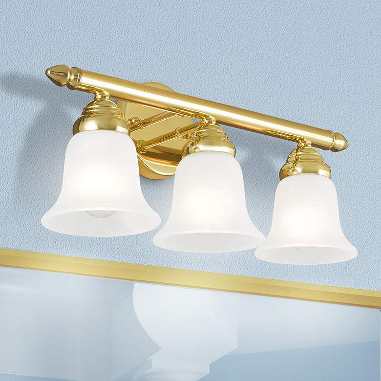 Image 1 3 Light Polished Brass Bath Vanity