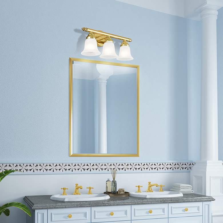 Image 7 3 Light Polished Brass Bath Vanity more views