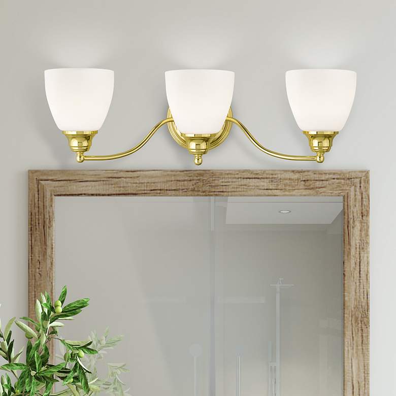 Image 1 3 Light Polished Brass Bath Vanity