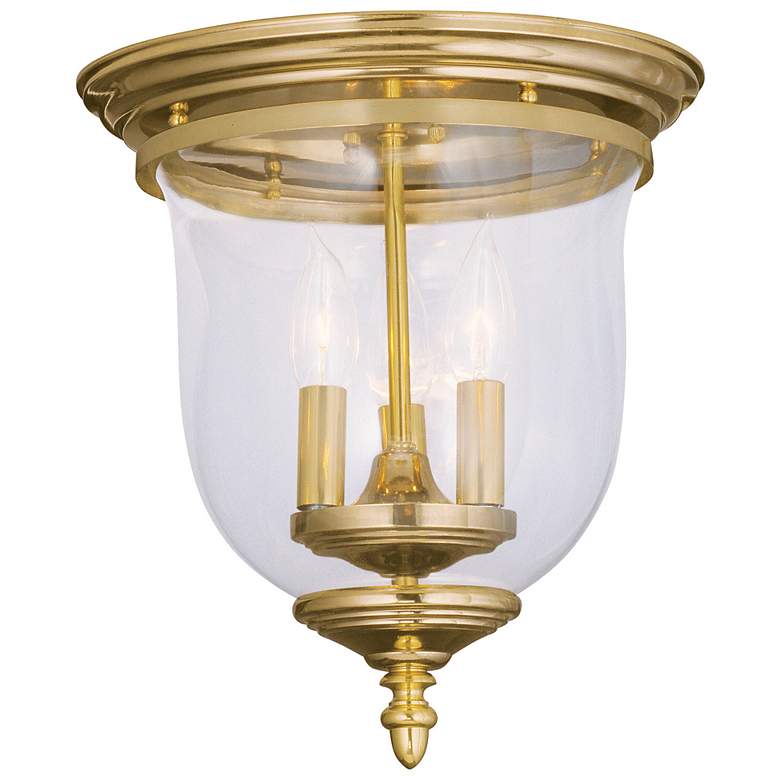 Image 2 3 Light Polished Brass Ceiling Mount