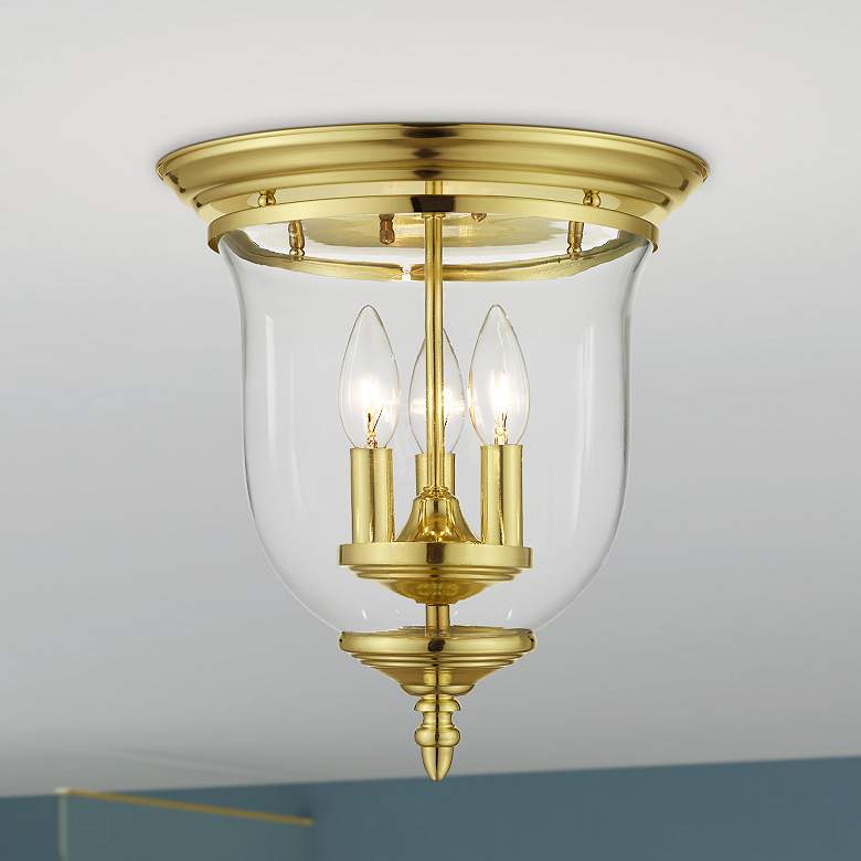 Image 1 3 Light Polished Brass Ceiling Mount