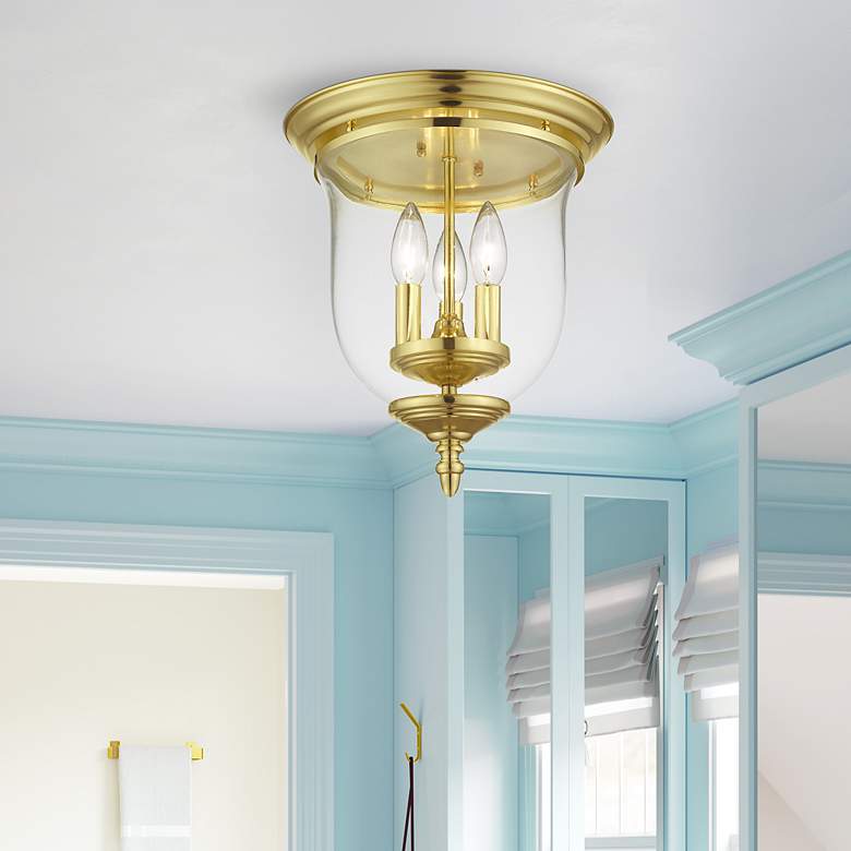 Image 7 3 Light Polished Brass Ceiling Mount more views