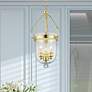 Thumbnail1 of 3 Light Polished Brass Chain Lantern