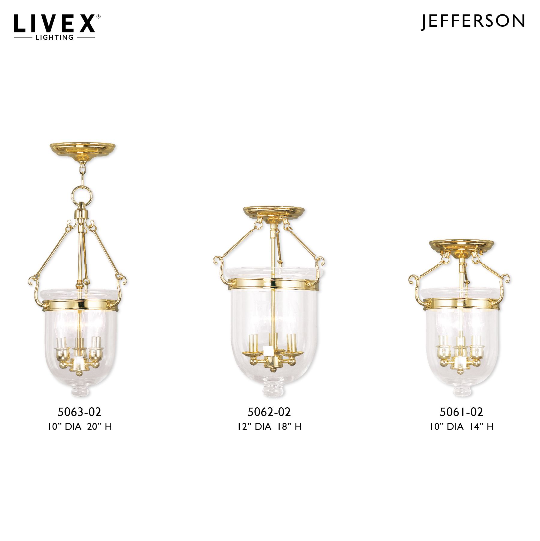 3 Light Polished Brass Chain Lantern