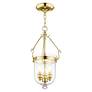Thumbnail4 of 3 Light Polished Brass Chain Lantern more views