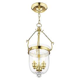 Image5 of 3 Light Polished Brass Chain Lantern more views