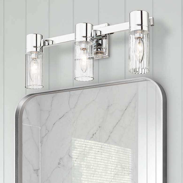 Image 1 3 Light Polished Chrome Bath Vanity