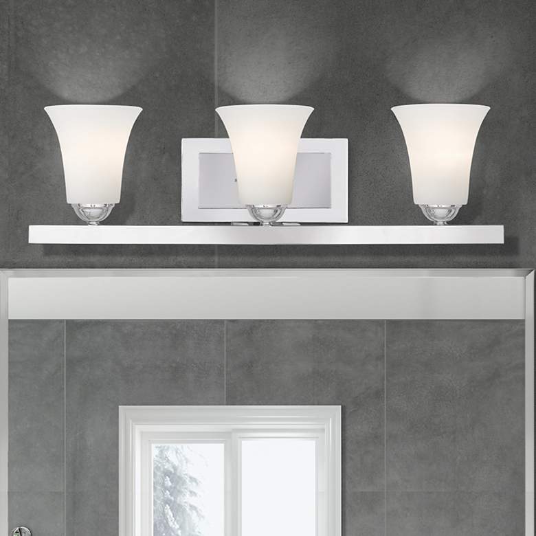 Image 1 3 Light Polished Chrome Bath Vanity