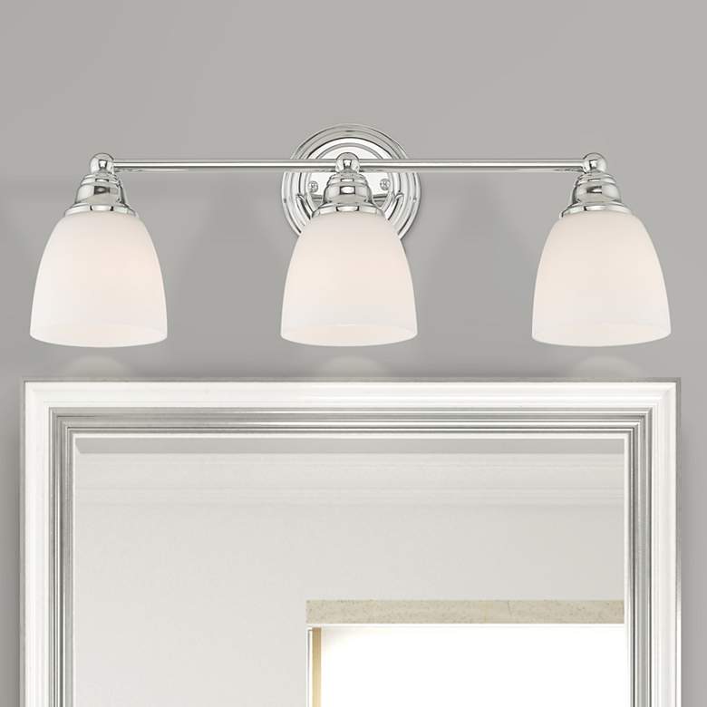 Image 1 3 Light Polished Chrome Bath Vanity