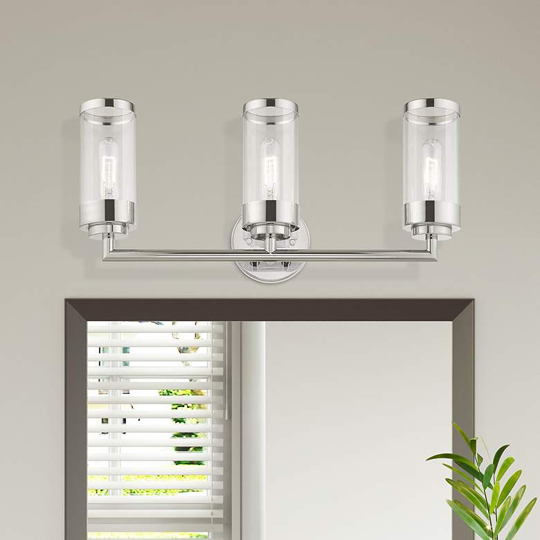 Image 1 3 Light Polished Chrome Bath Vanity