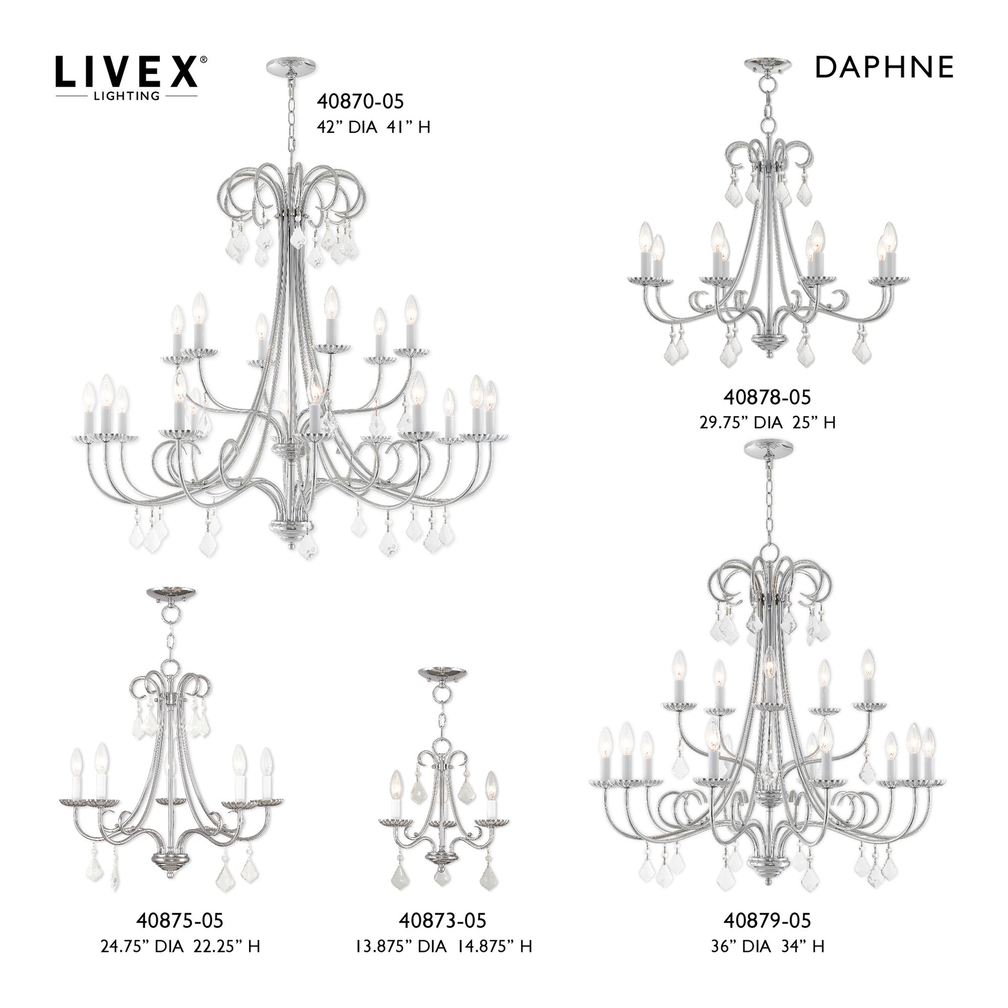 3 Light Polished Chrome Mini Chandelier