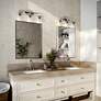 7_3 Light Polished Chrome Vanity Sconce with Mouth Blown Clear Glass more views