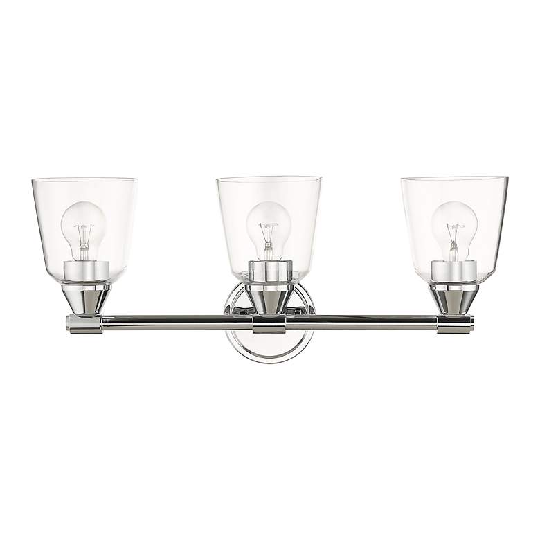Image 3 3 Light Polished Chrome Vanity Sconce more views