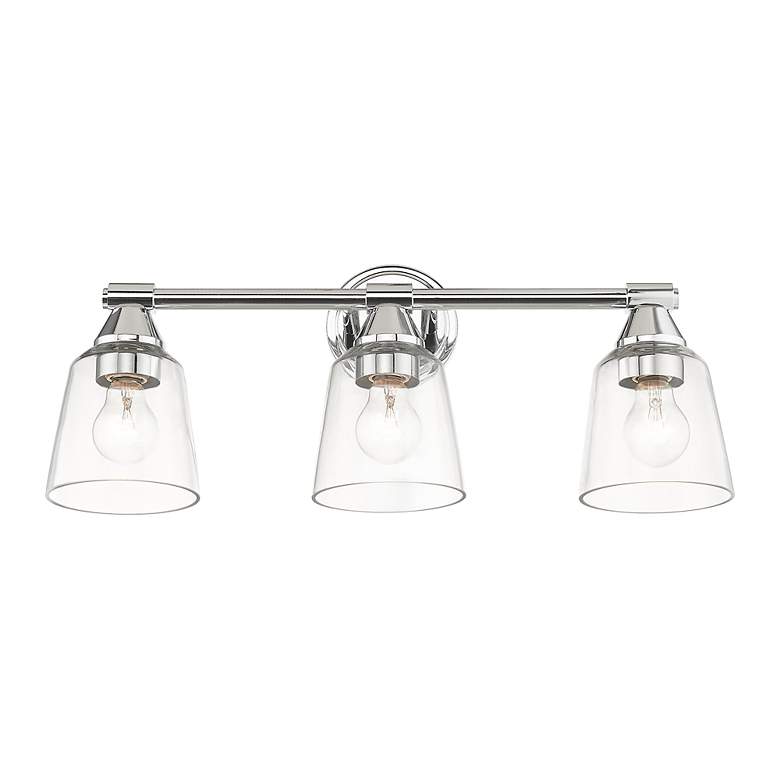 Image 4 3 Light Polished Chrome Vanity Sconce more views