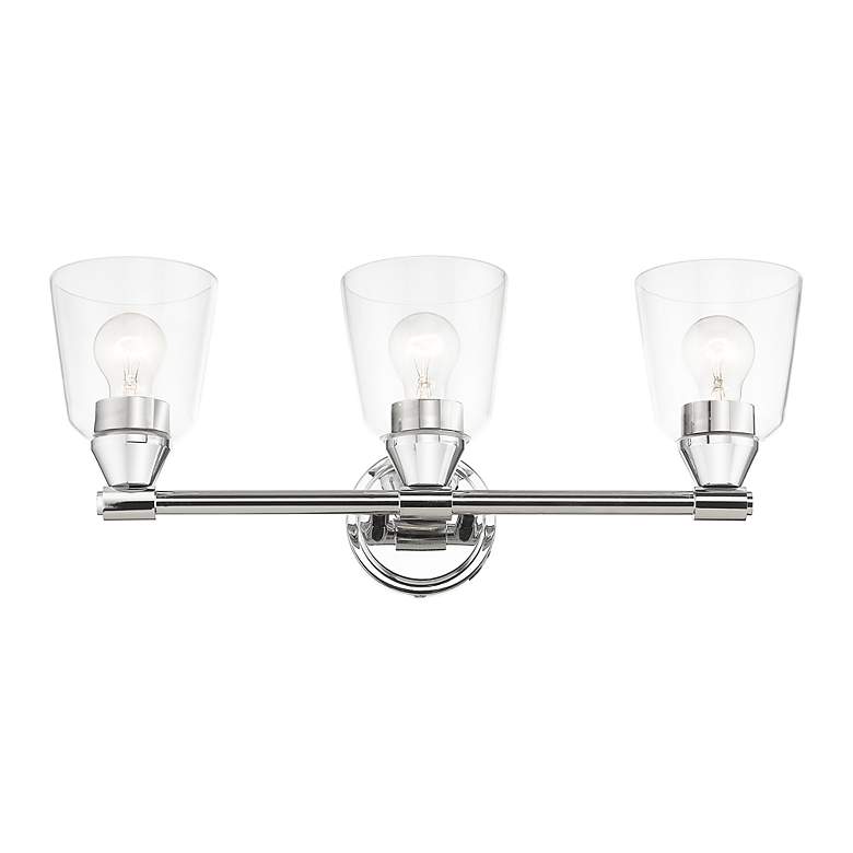 Image 5 3 Light Polished Chrome Vanity Sconce more views