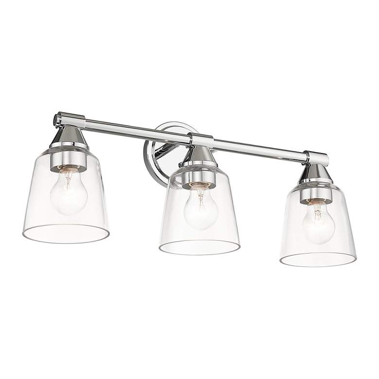 Image 7 3 Light Polished Chrome Vanity Sconce more views