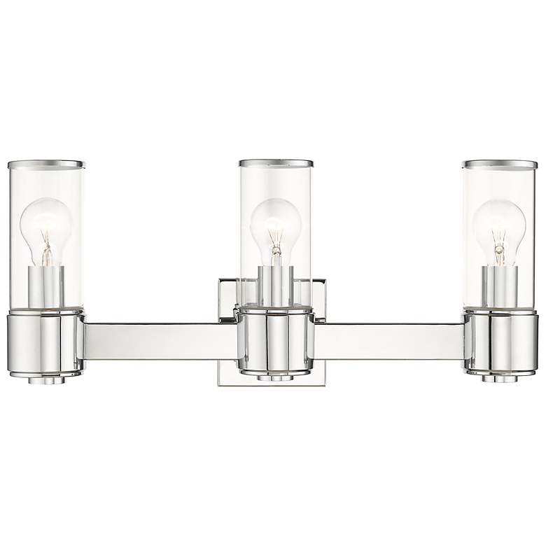 Image 2 3 Light Polished Chrome Vanity Sconce