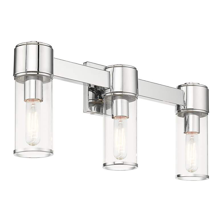 Image 6 3 Light Polished Chrome Vanity Sconce more views