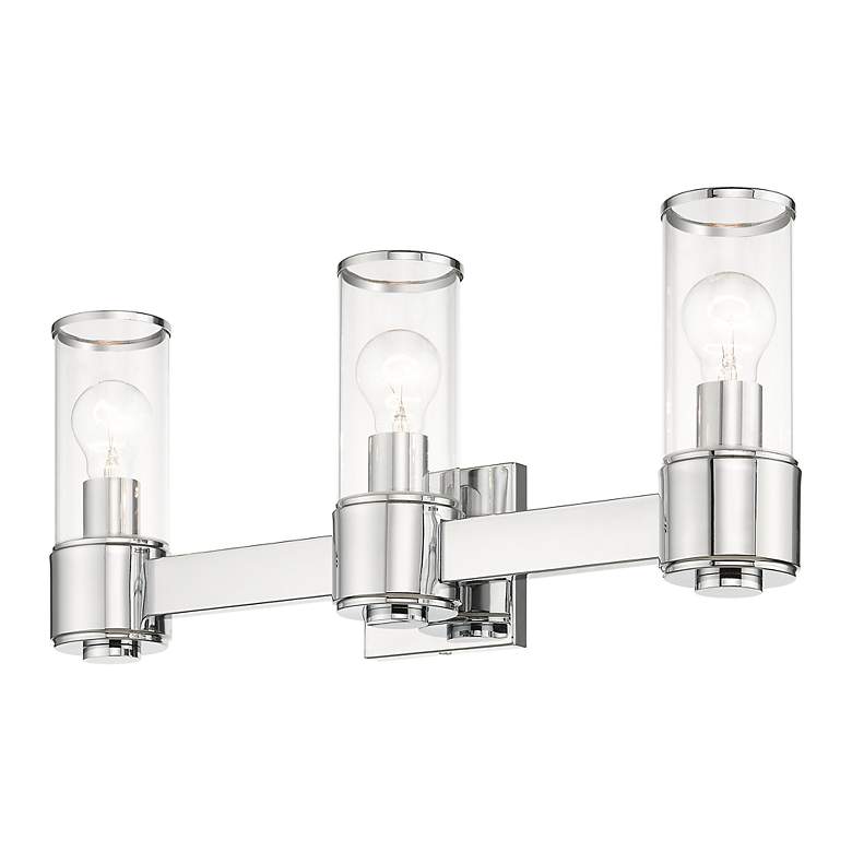 Image 7 3 Light Polished Chrome Vanity Sconce more views
