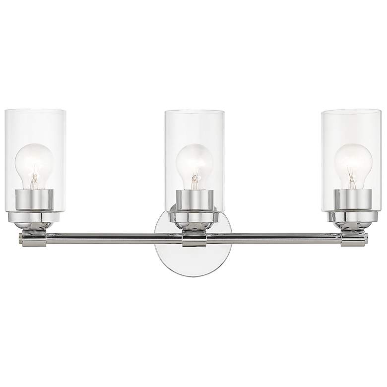 Image 2 3 Light Polished Chrome Vanity Sconce