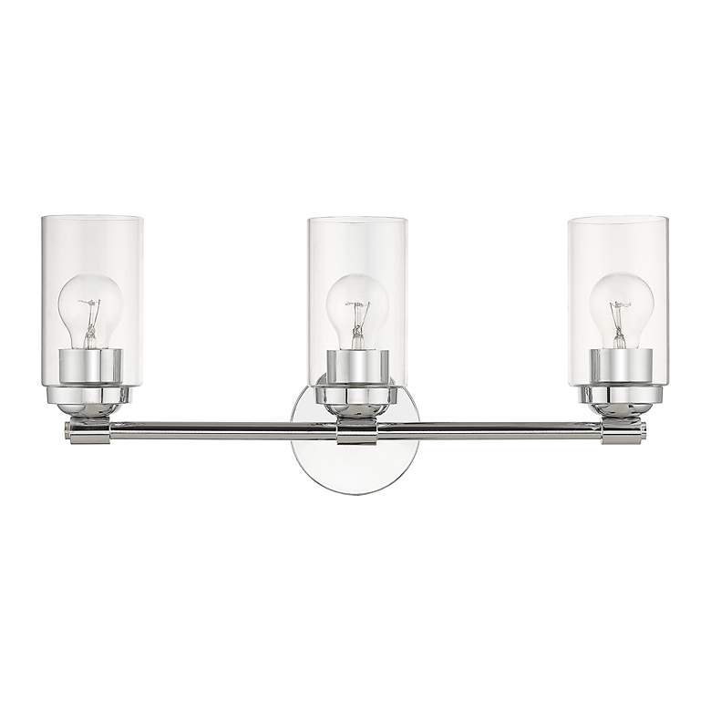 Image 3 3 Light Polished Chrome Vanity Sconce more views