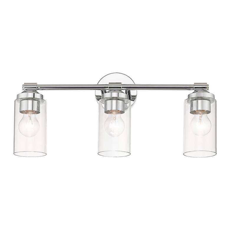 Image 4 3 Light Polished Chrome Vanity Sconce more views
