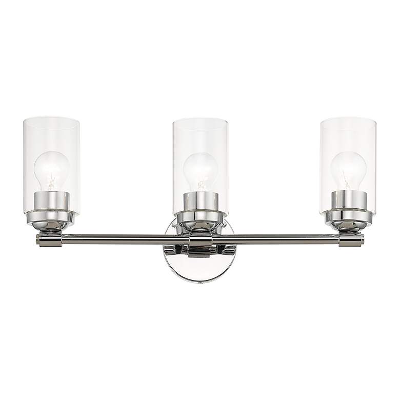 Image 5 3 Light Polished Chrome Vanity Sconce more views