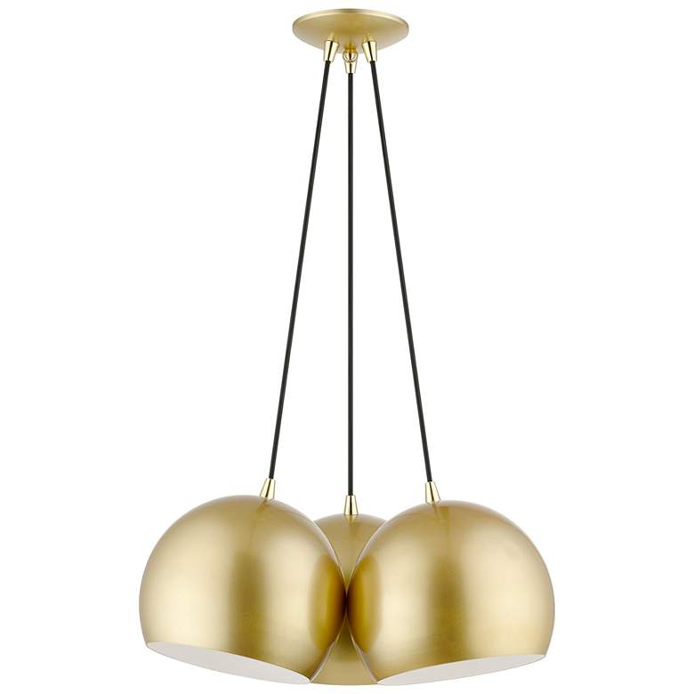 Image 1 3 Light Polished Gold Globe Pendant