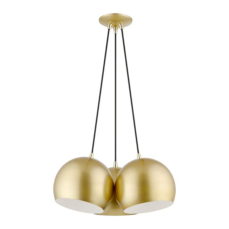 Image 3 3 Light Polished Gold Globe Pendant more views