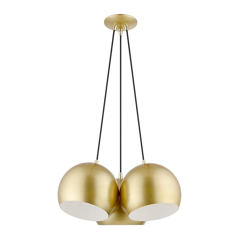 Image 4 3 Light Polished Gold Globe Pendant more views