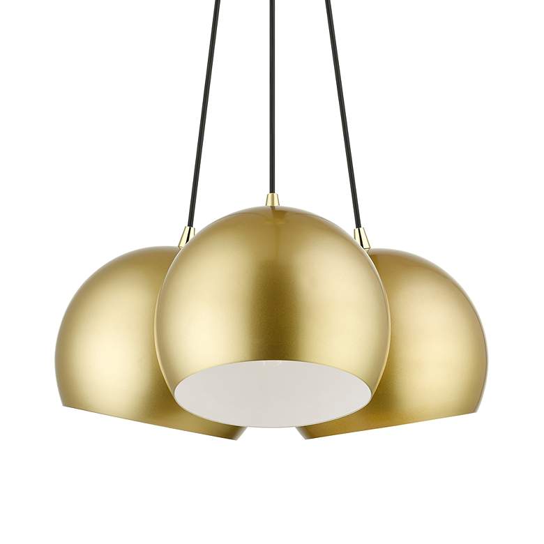 Image 5 3 Light Polished Gold Globe Pendant more views