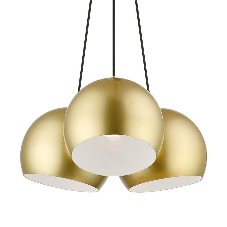 Image 6 3 Light Polished Gold Globe Pendant more views