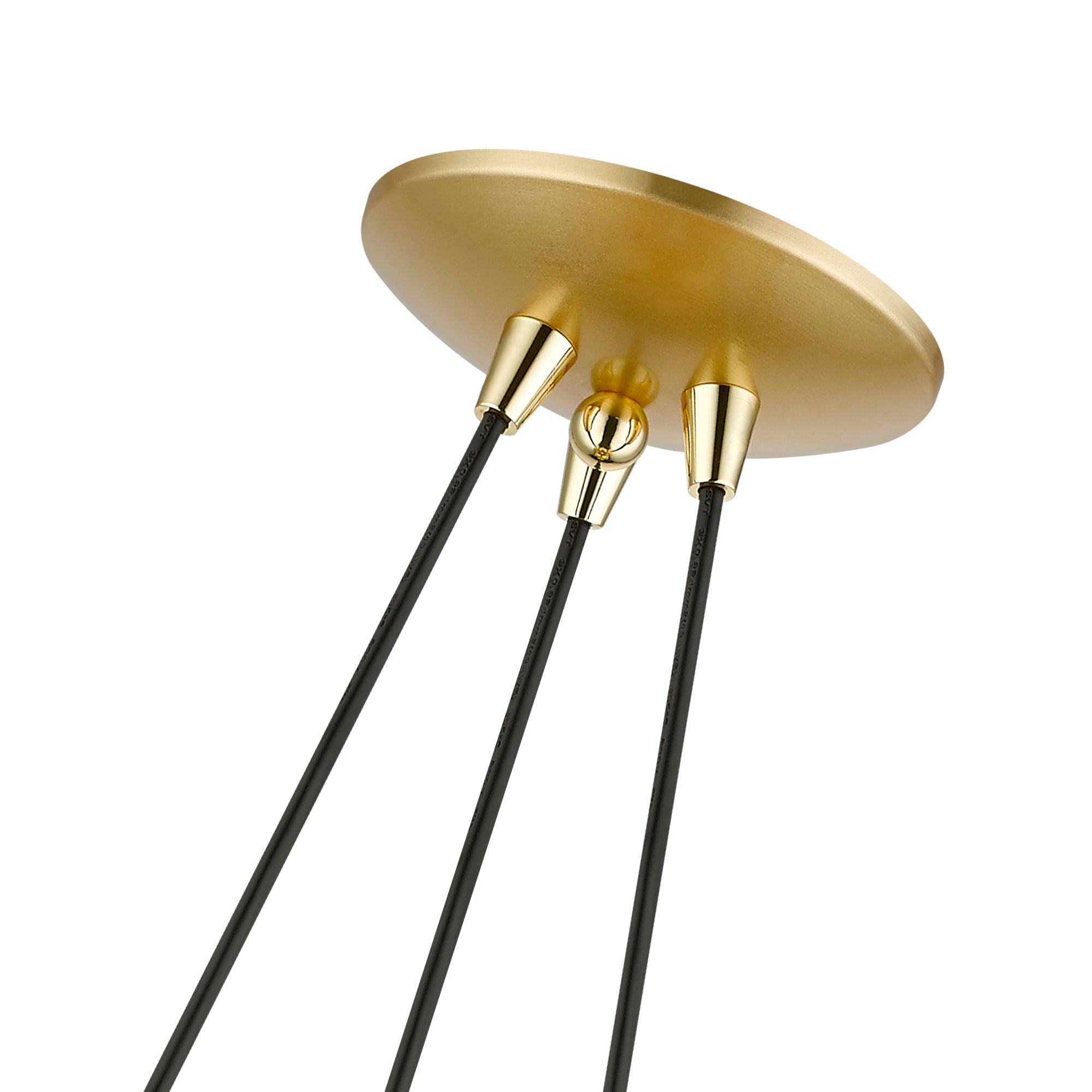 3 Light Polished Gold Globe Pendant