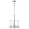 3 Light Polished Nickel Mini Chandelier