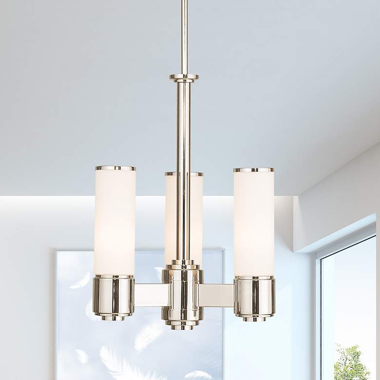 Image 1 3 Light Polished Nickel Mini Chandelier