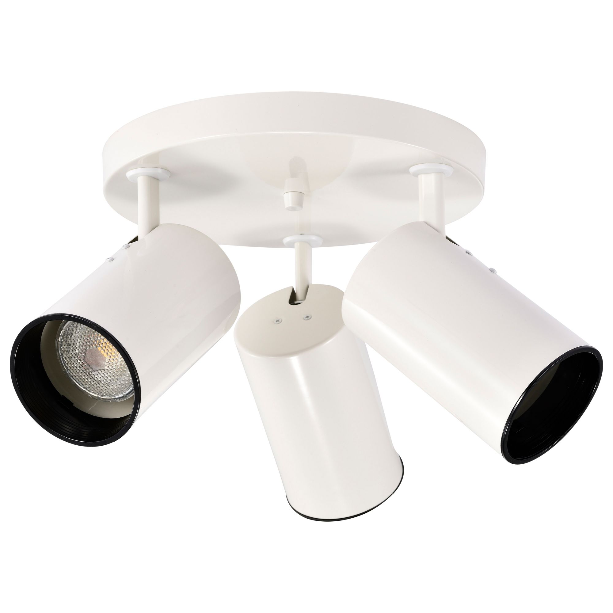 Image 2 3 Light - R20 - Straight Cylinder - White Finish more views