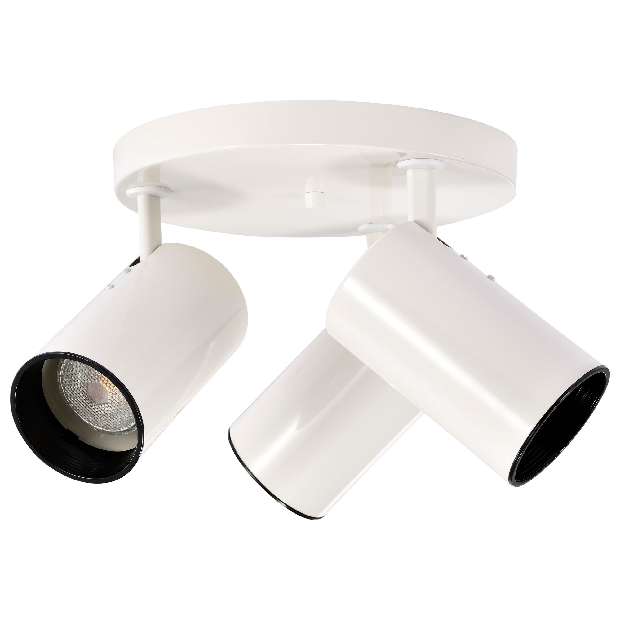 Image 4 3 Light - R20 - Straight Cylinder - White Finish more views