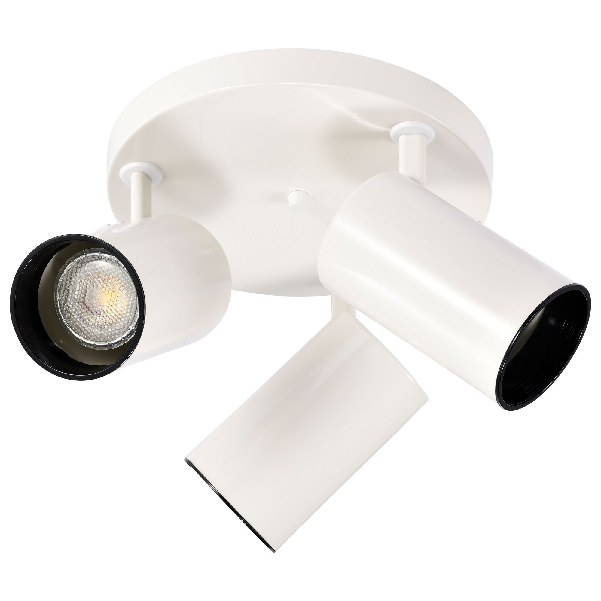 Image 7 3 Light - R20 - Straight Cylinder - White Finish more views