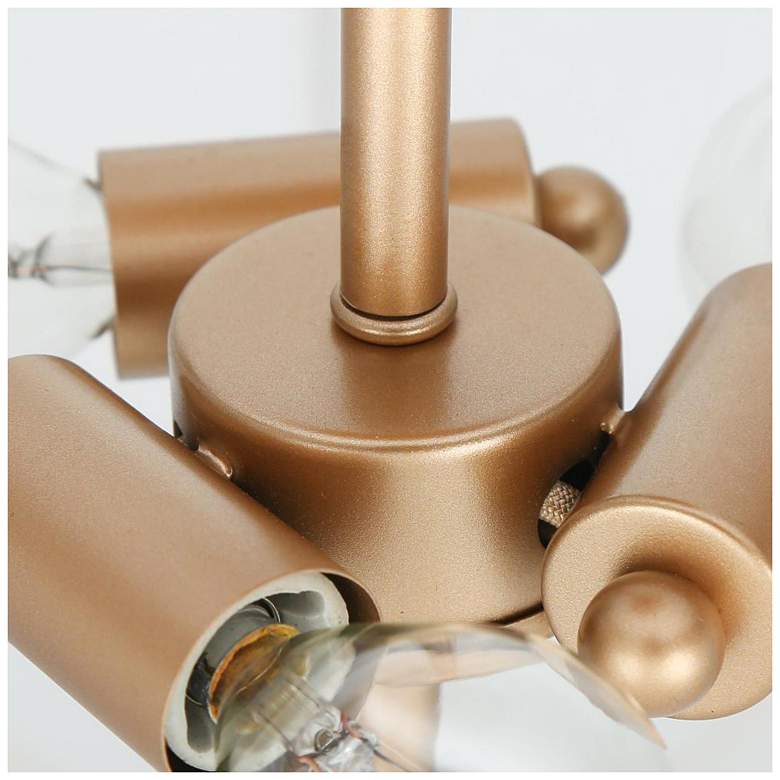Image 4 3-Light Satin Gold Ceiling Lamp with Frosted Glass more views