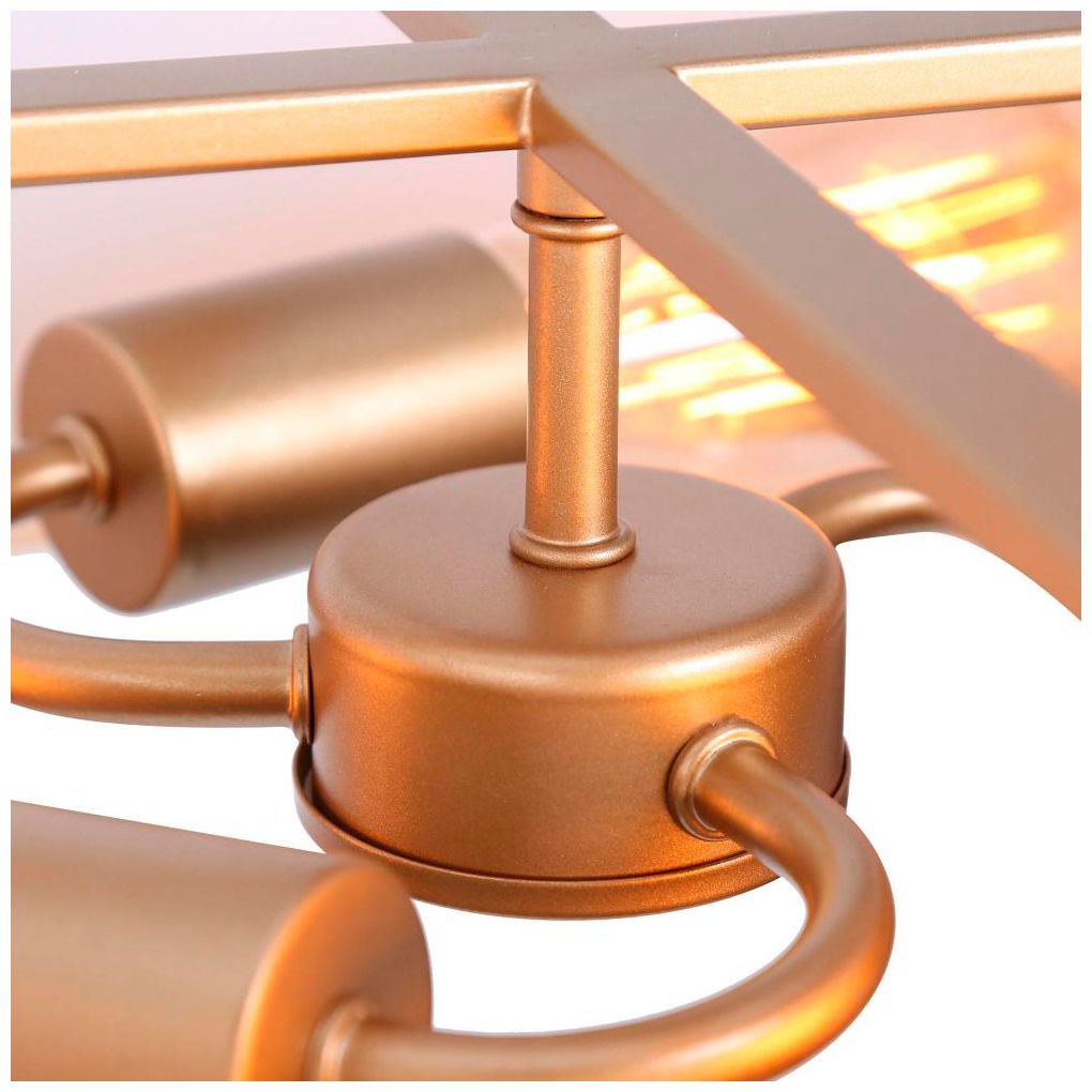 Image 3 3-Light Satin Gold Fabric Chandeliers more views