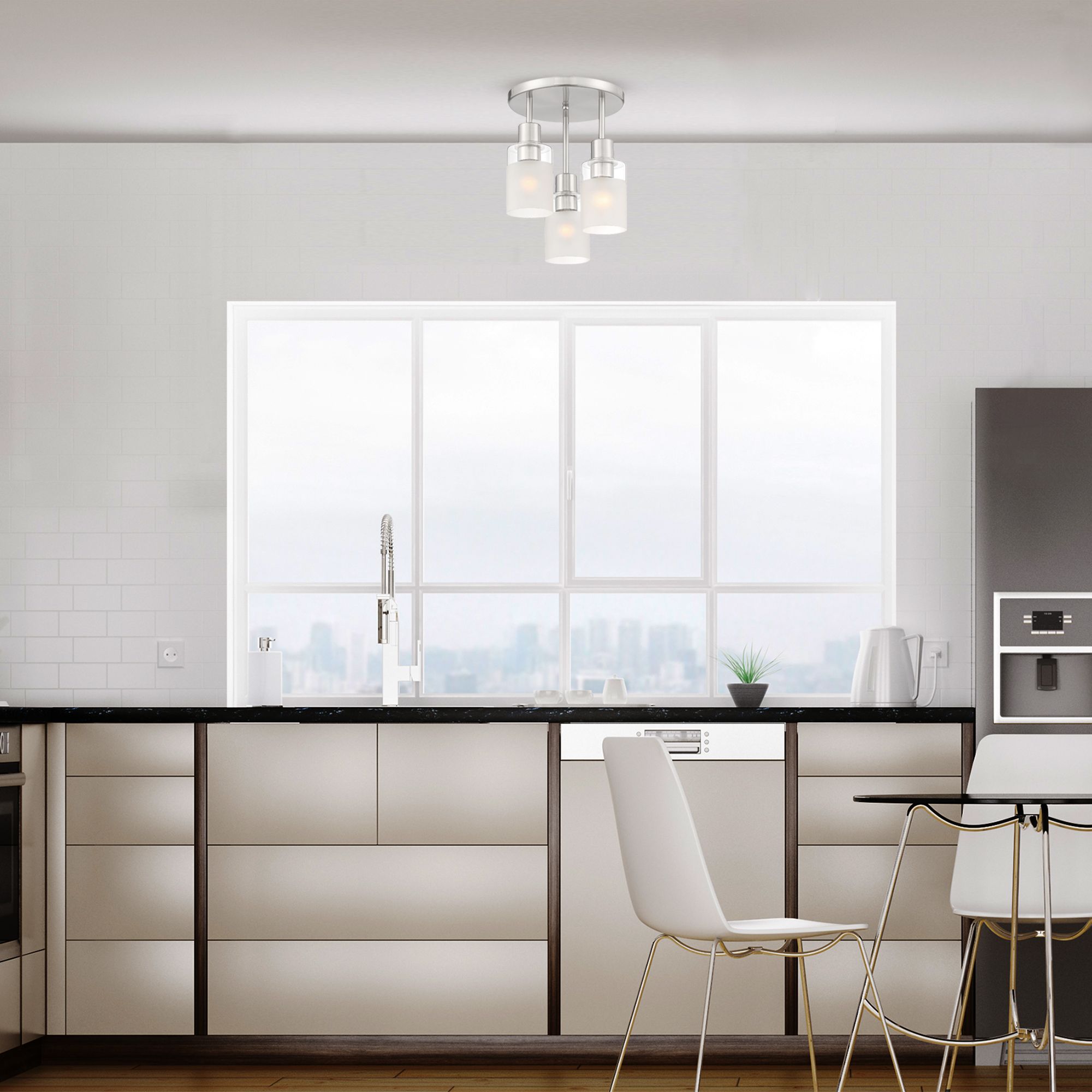 Image 5 3 Light Semi Flush more views