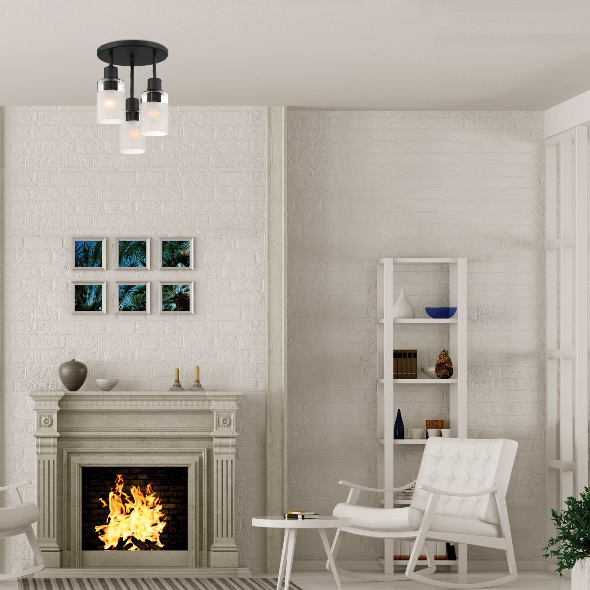 Image 6 3 Light Semi Flush more views