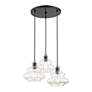 5_3 Light Shiny Black Pendant Chandelier with Chrome Finish Accents more views