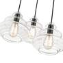7_3 Light Shiny Black Pendant Chandelier with Chrome Finish Accents more views
