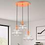 1_3 Light Shiny Orange Pendant Chandelier