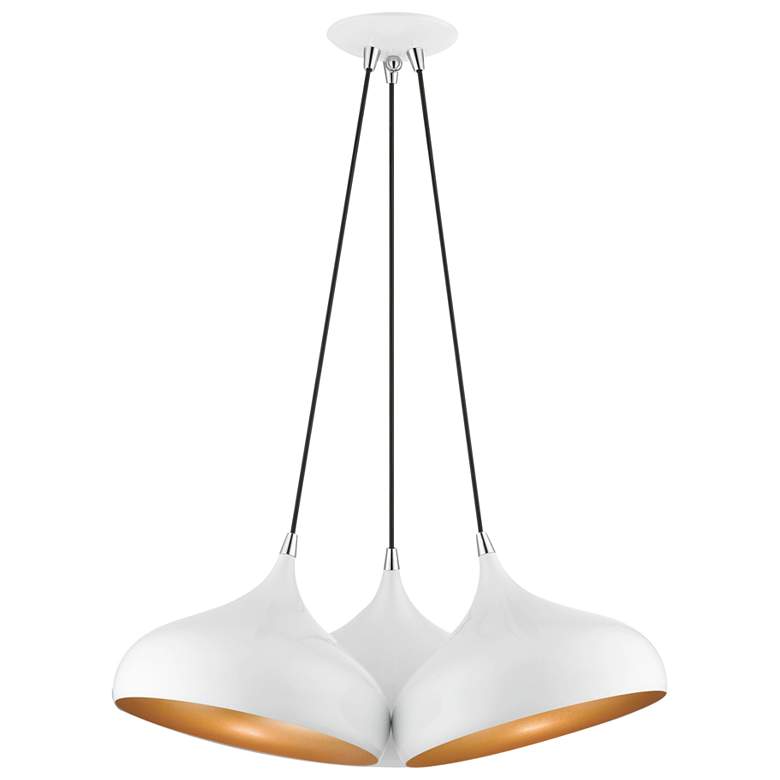 Image 2 3 Light Shiny White Cluster Pendant