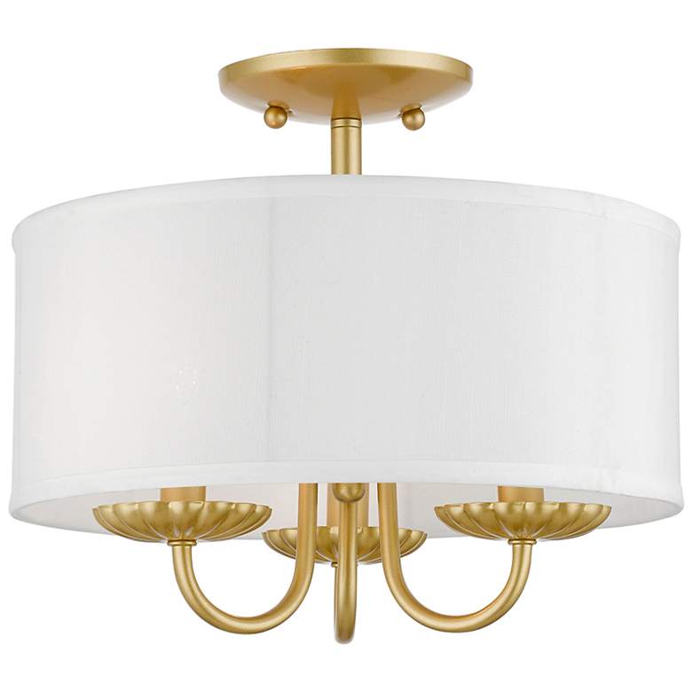 Image 3 3 Light Soft Gold Semi-Flush Mount