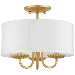 3 Light Soft Gold Semi-Flush Mount