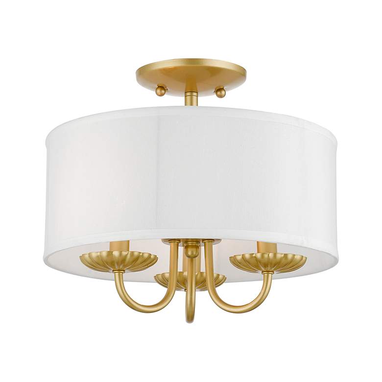 Image 4 3 Light Soft Gold Semi-Flush Mount more views