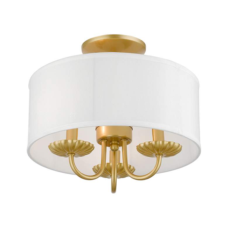 Image 5 3 Light Soft Gold Semi-Flush Mount more views